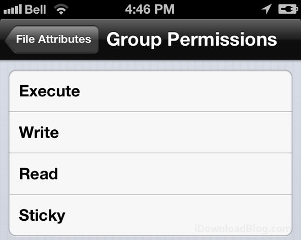 permissions iFile