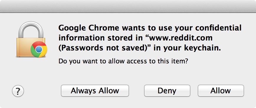 Chrome wants your confidential information