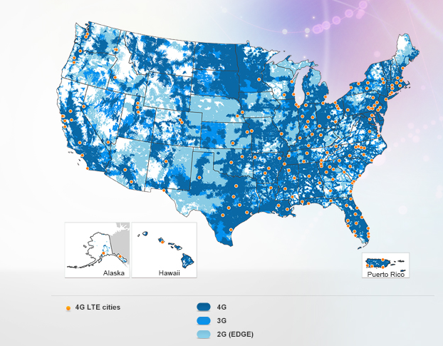 ATT LTE coverage map 2013043