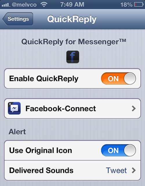 quickreply for messenger