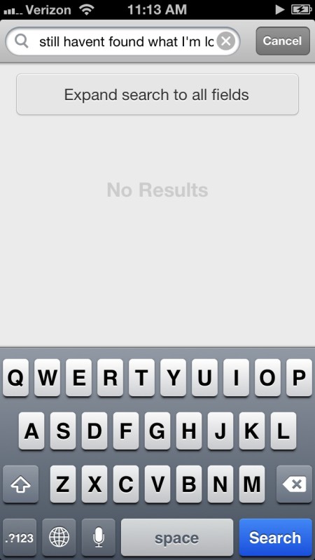 1Password 4.2 for iOS (Expand search results on iPhone)