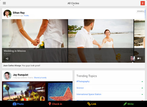 Google Plus 4.4 for iOS (iPad screenshot 001)
