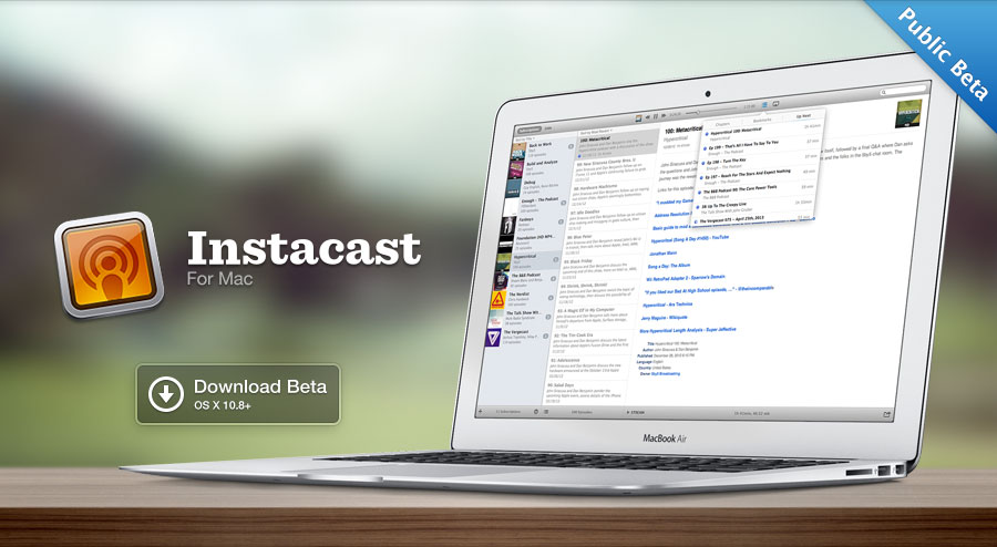 Instacast for Mac public beta teaser