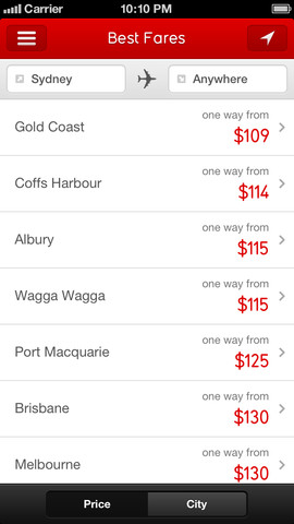 Qantas Airways 10. for iOS (iPhone screenshot 002)