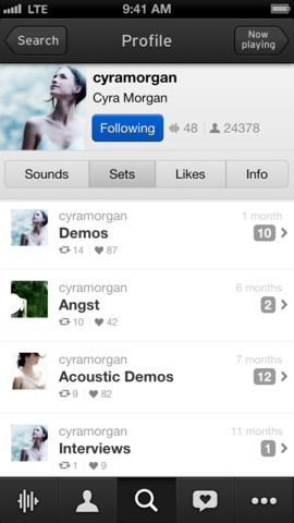 SoundCloud 2.6 for iOS (iPhone screenshot 004)