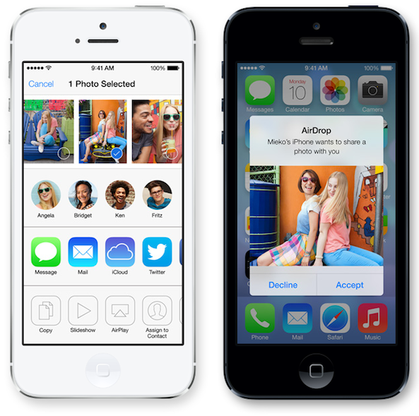 iOS 7 simplifies file sharing with AirDrop