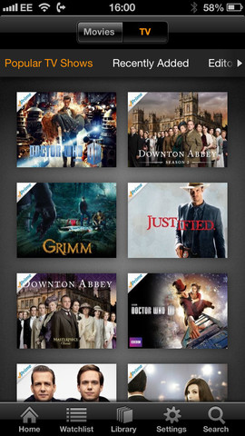 Amazon Instant Video 1.4.3 for iOS (iPhone 5 screenshot 002)