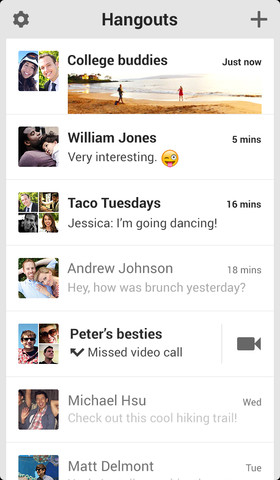 Google Hangouts 1.1.1 for iOS (iPhone screenshot 001)