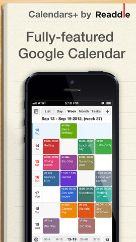 Readdle Calendars Plus (iPhone screenshot 001)