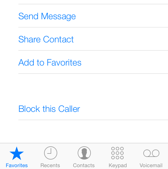iOS 7 (BLock This Caller 001)