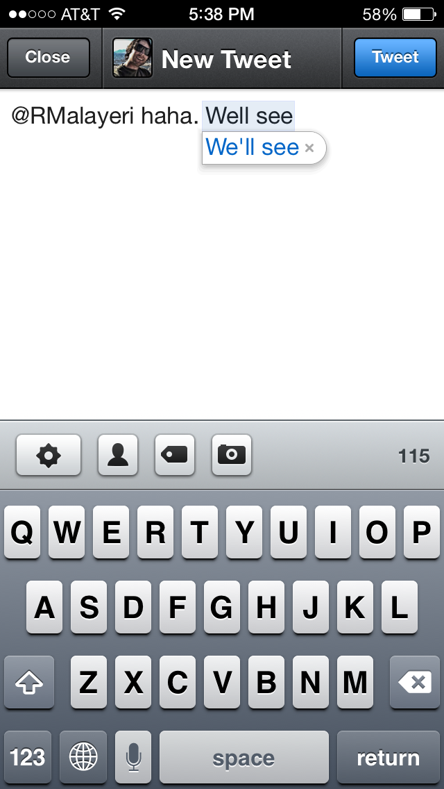 iOS 7 (Keyboard, prediction)