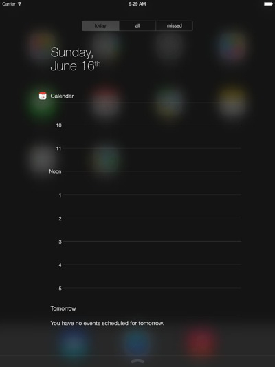 iOS 7 (iPad, Notification Center 001)