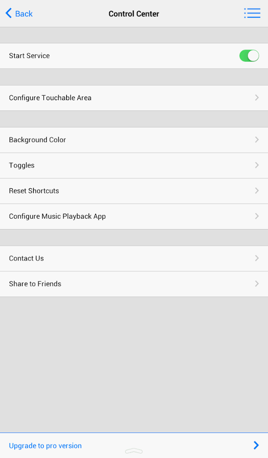 Android Control Center port (screenshot 002)
