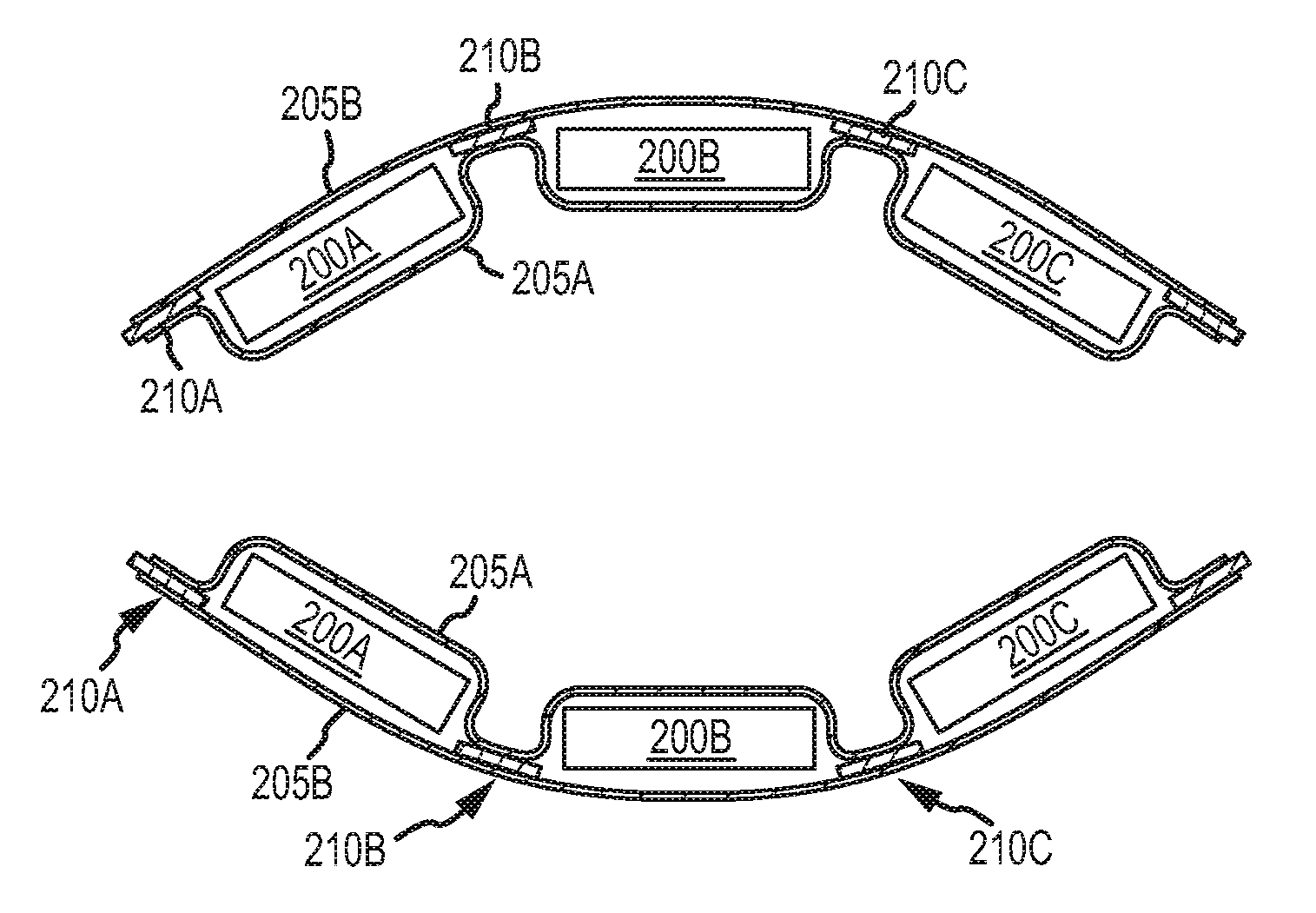 Apple patent (flexible battery pack, drawing 001)