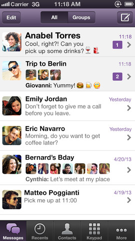 Viber 3.1 for iOS (iPhone screenshot 002)