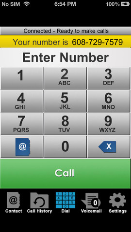 Wireless CapTel for iOS (iPhone screenshot 001)