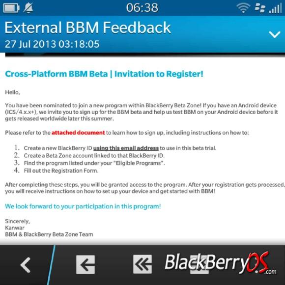 BBM beta invites