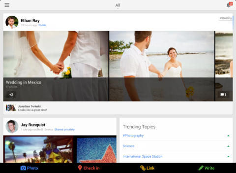 Google Plus 4.5 for iOS (iPad screenshot 001)