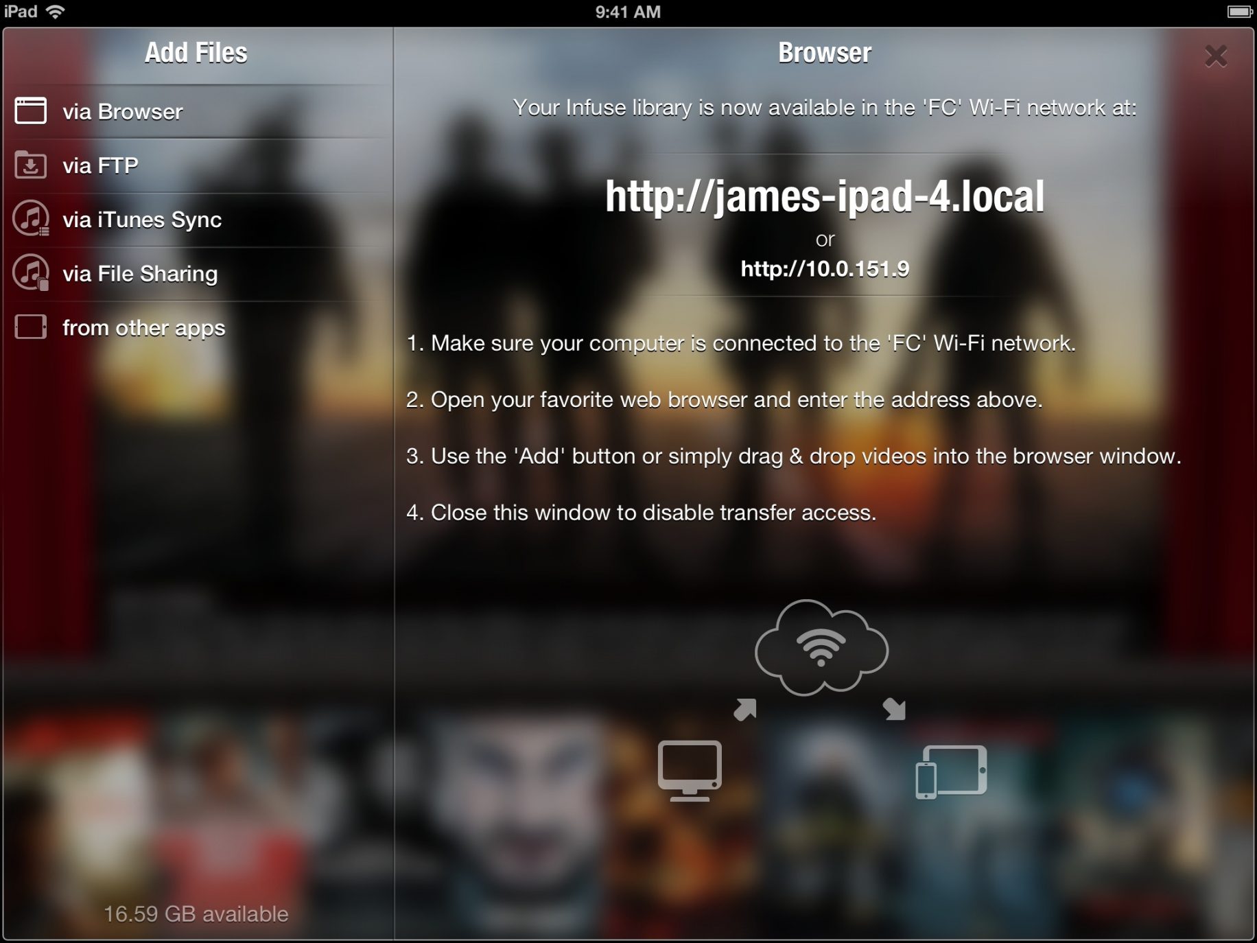Infuse 1.3 drops: AirPlay, Wi-Fi file transfers, fullscreen TV out and more