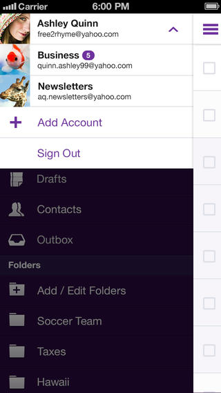 Yahoo Mail 1.5.9 for iOS (iPhone screenshot 001)