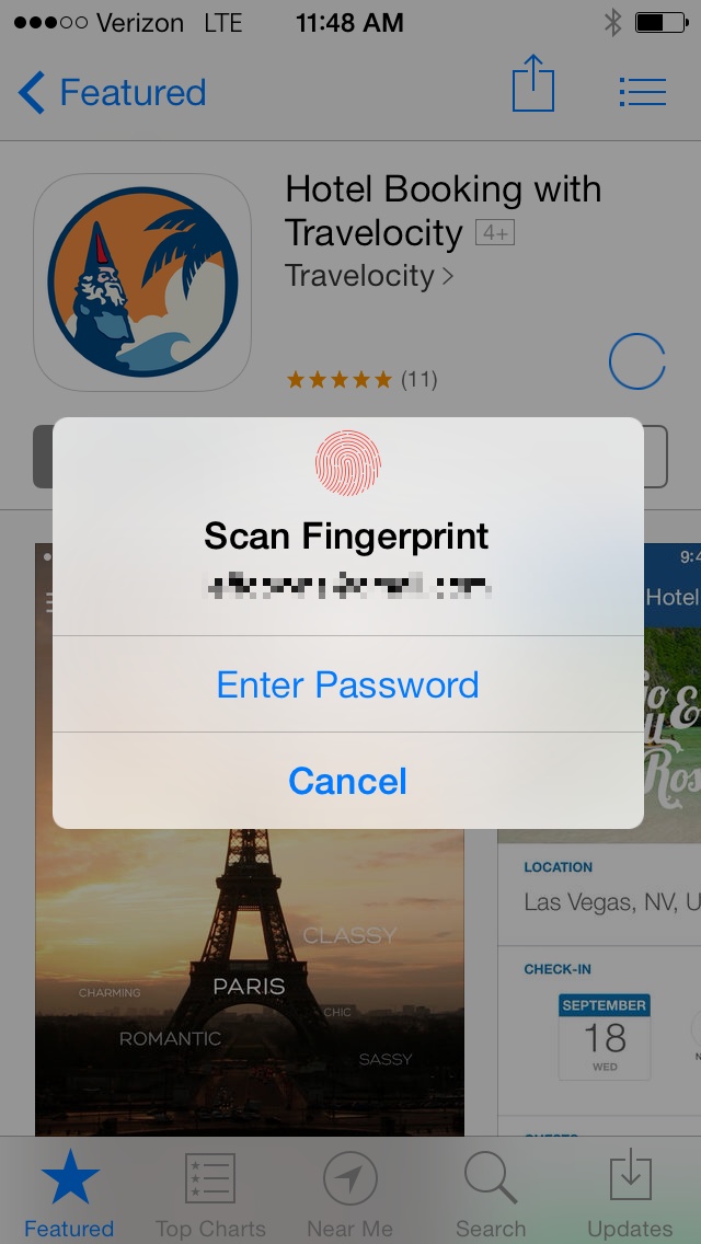 App Store Scan FingerPrint