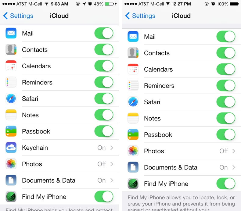 iCloud Keychain (iOS 7 Beta 7, iOS 7 GM)