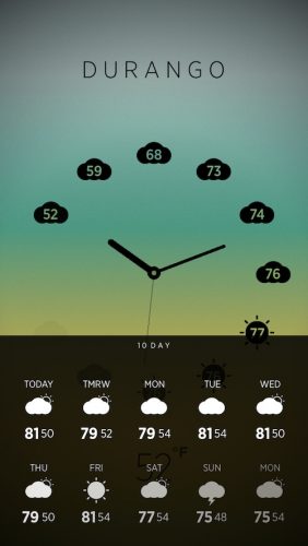 Climate Clock Real Time Climate Clock review: a minimal hourly weather forecast app