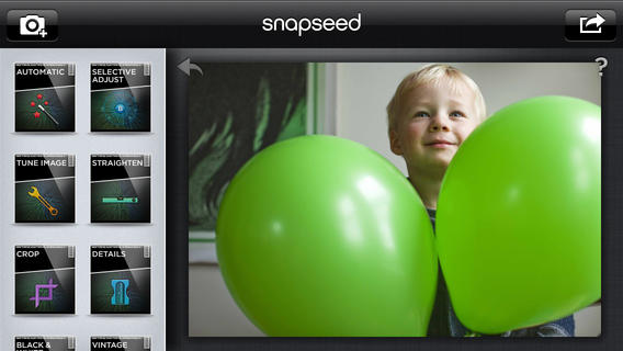 Snapseed 1.6 for iOS (iPhone screenshot 001)