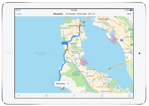 iPad Air Maps