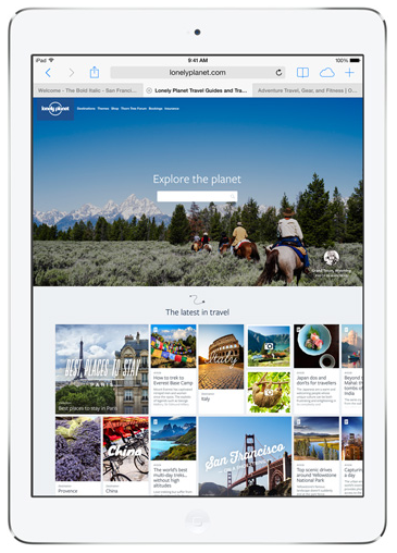 iPad Air Safari