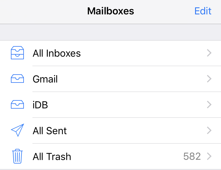 manage mailboxes ios