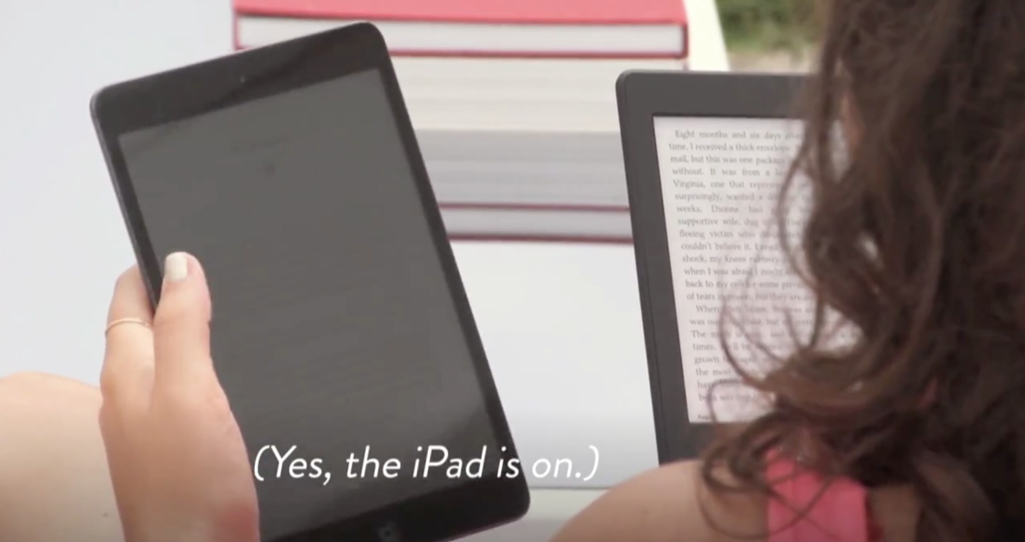 Amazon 2013 Kindle Paperwhtite ad (Yes the iPad is on, image 001)