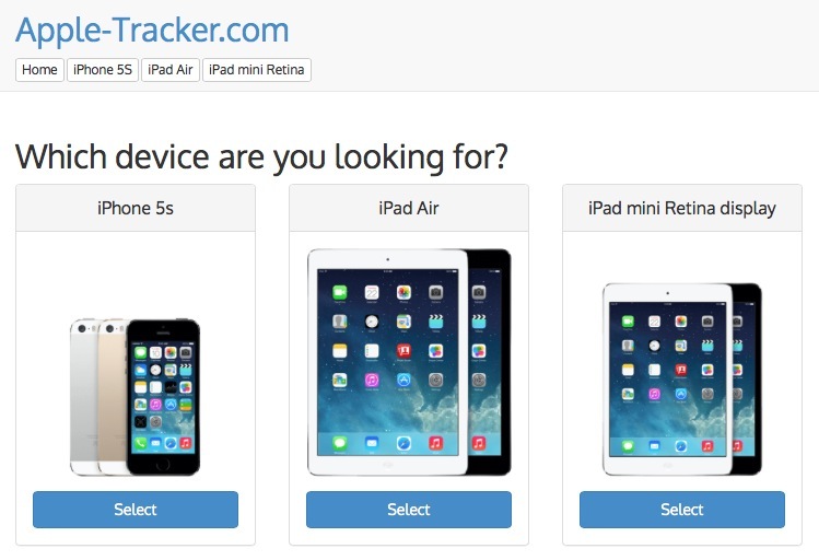 Apple Tracker web tool (image 002)