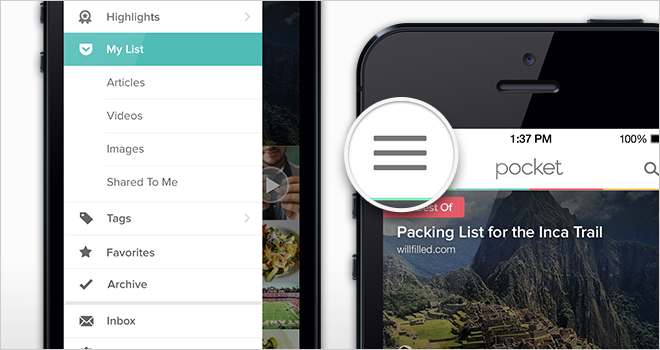 Pocket 5.0 for iOS (Navigation)