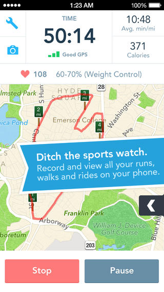 Run Keeper 4.1 for iOS (iPhone screenshot 001)