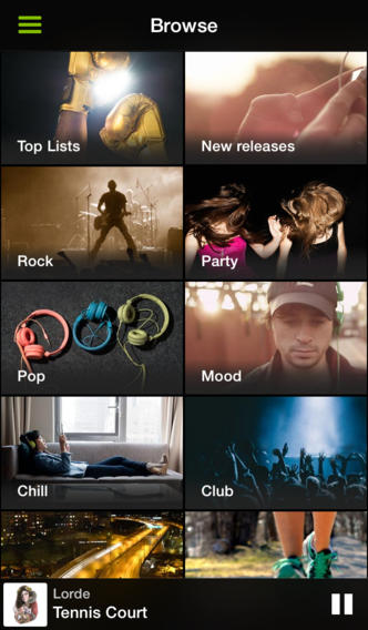 Spotify 0.9.1 for iOS (iPhone screenshot 001)