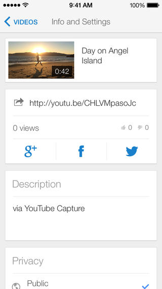 YouTube Capture 2.0 for iOS (iPhone screenshot 002)
