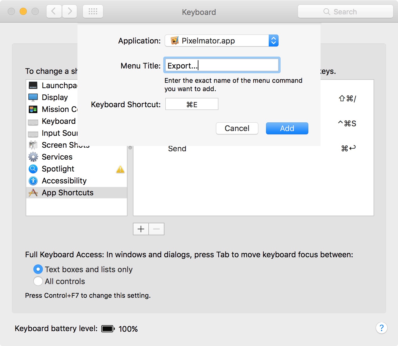 create Mac app shortcut
