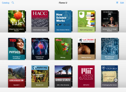 iTunes U 1.4 for iOS (iPad screenshot 001)