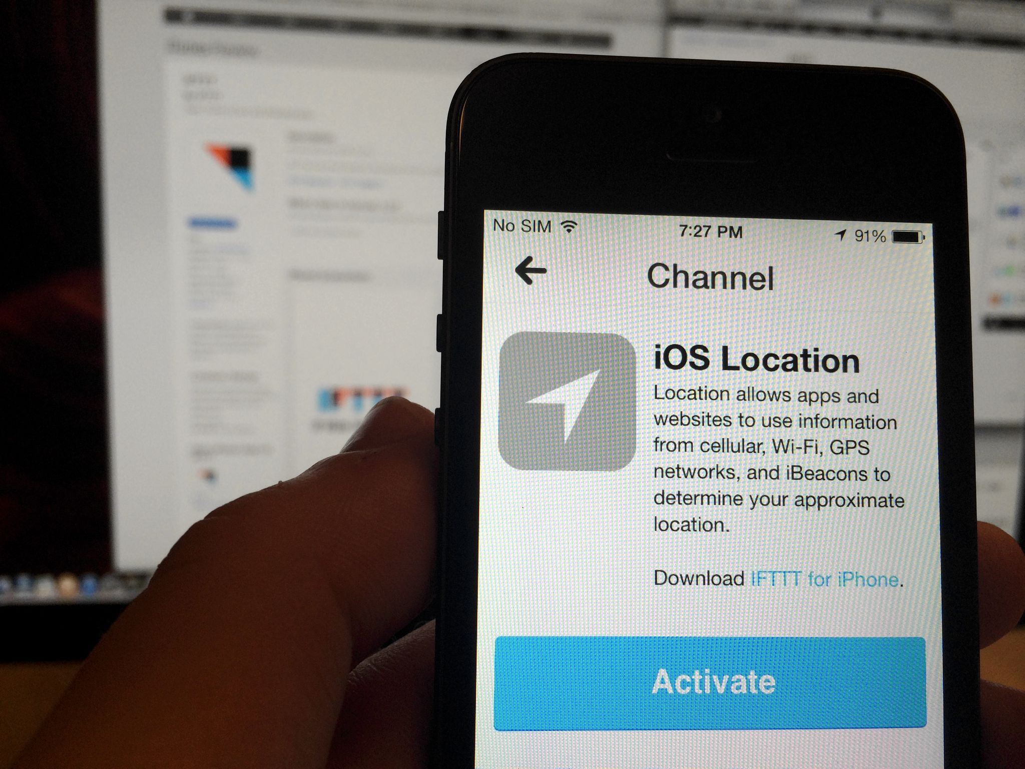 IFTTT 1.3 for iOS (iOS Location Channel teaser 001)