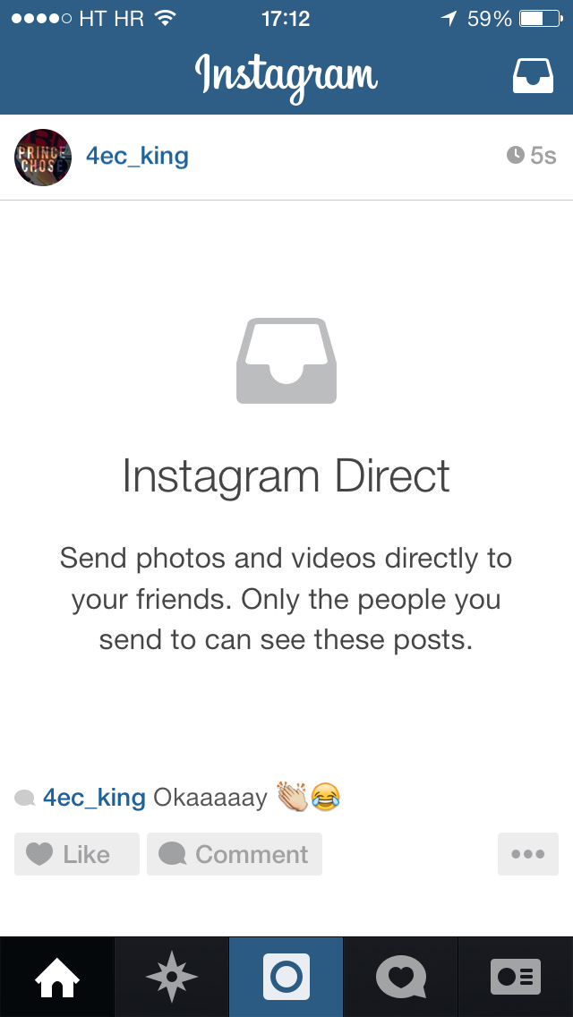 Instagram Direct (iPhone screenshot 006)