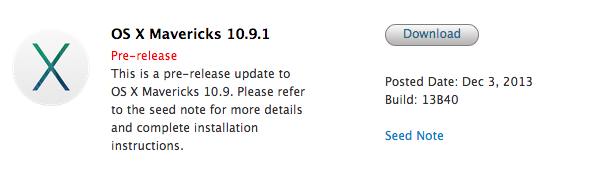 OS X 10.9.1 13B40