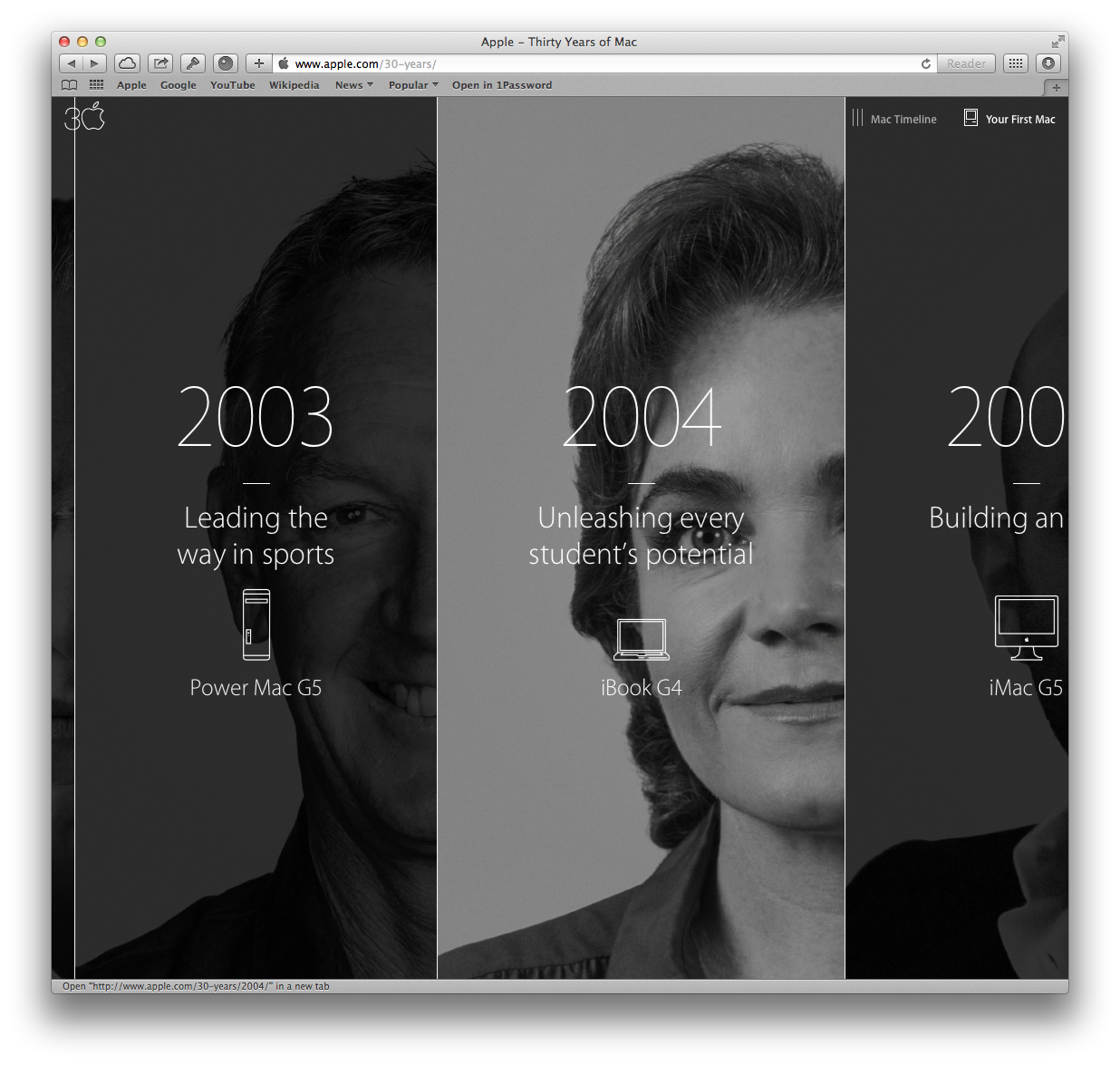 Apple 30 years of Mac (timeline)