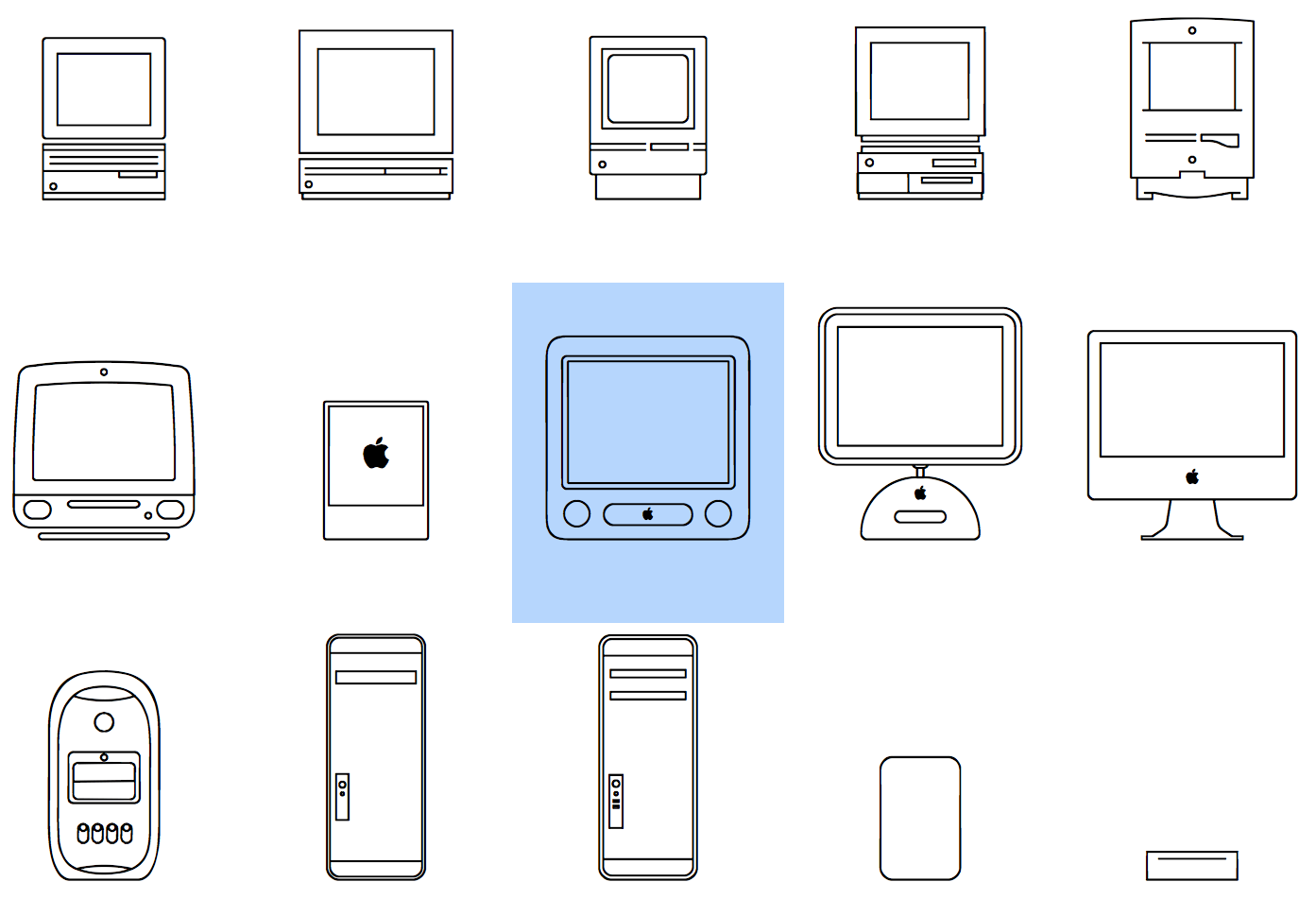Apple font (Mac models 001)