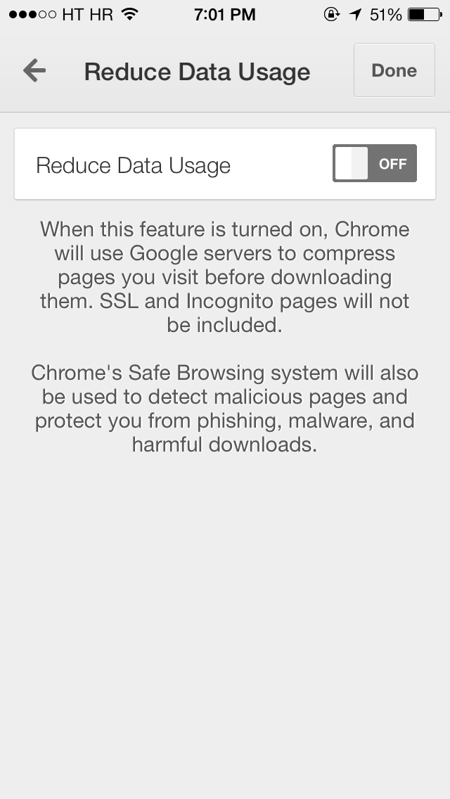 Google Chrome 32 for iOS (Reduce Data Usage 003)