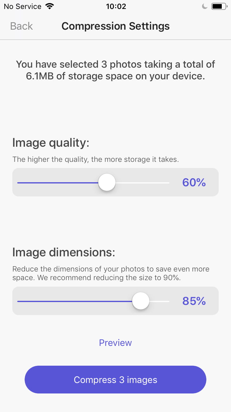 Reduce image size and quality