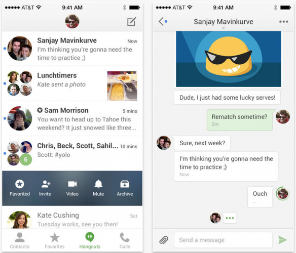 Google's Hangouts app is now iPhone 6-ready