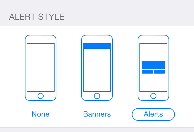 iOS 7 Notification Center Alert Style 2