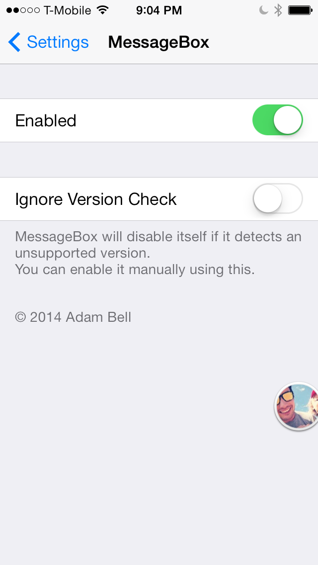 MessageBox for iOS 7 5