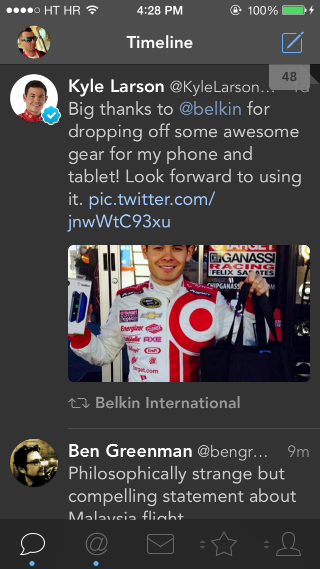 Tweetbot 3.3 for iOS (Timeline, large thumbnail)